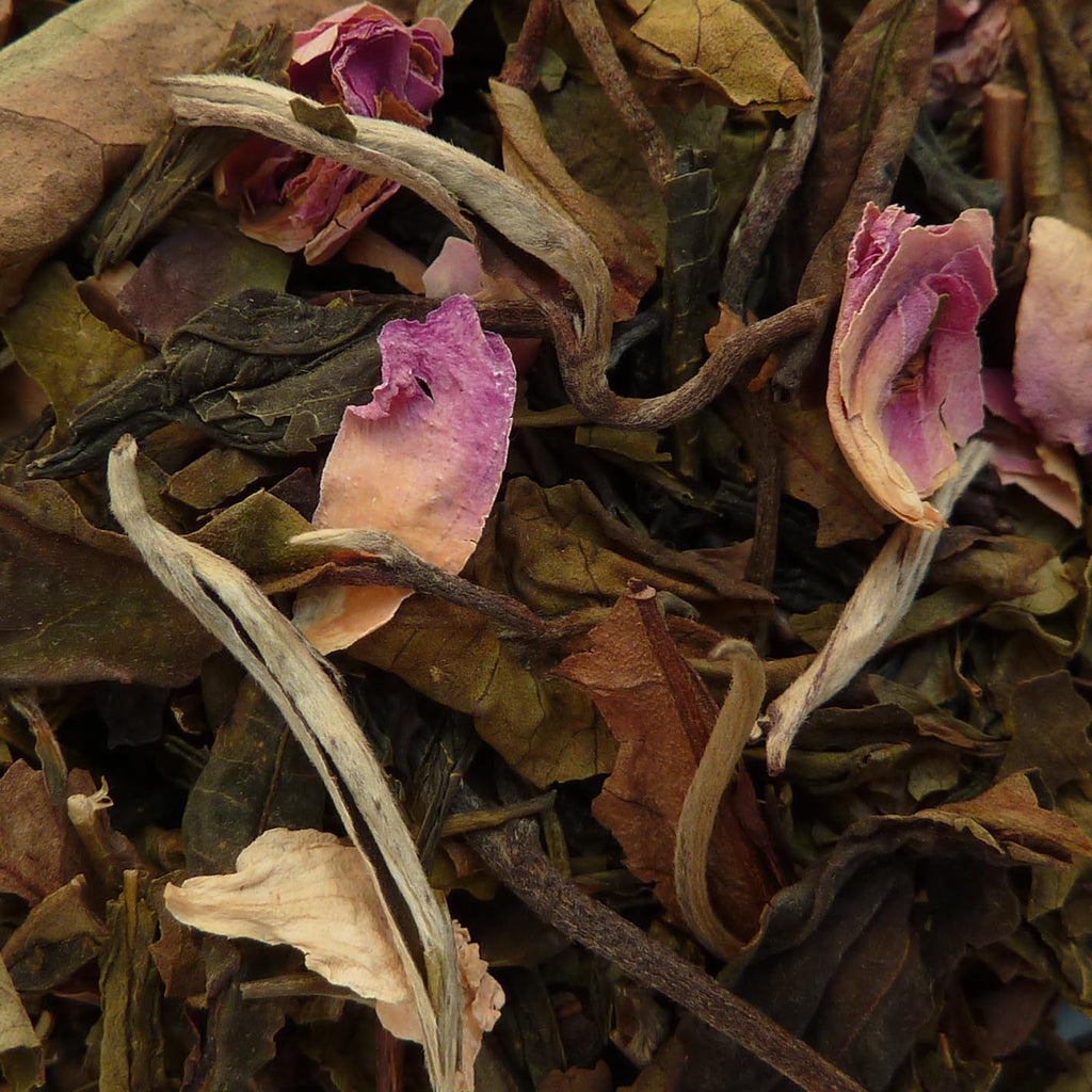 Fleur de thé ou thé sculpté jasmin et pois bleu